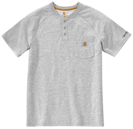 CARHARTT FORCE DELMONT SHORT SLEEVE T-SHIRT, Light grey